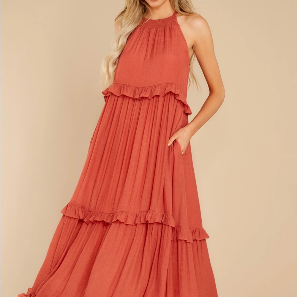 Rust Maxi Dress (S)